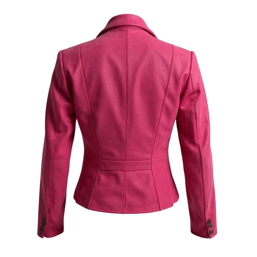 H&M Vibrant Pink Women's Textured Blazer Size 6 - Picture 3 of 7